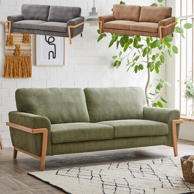 楽天市場】☆[半額品] ソファ ソファー 3人掛け 木製 フレーム