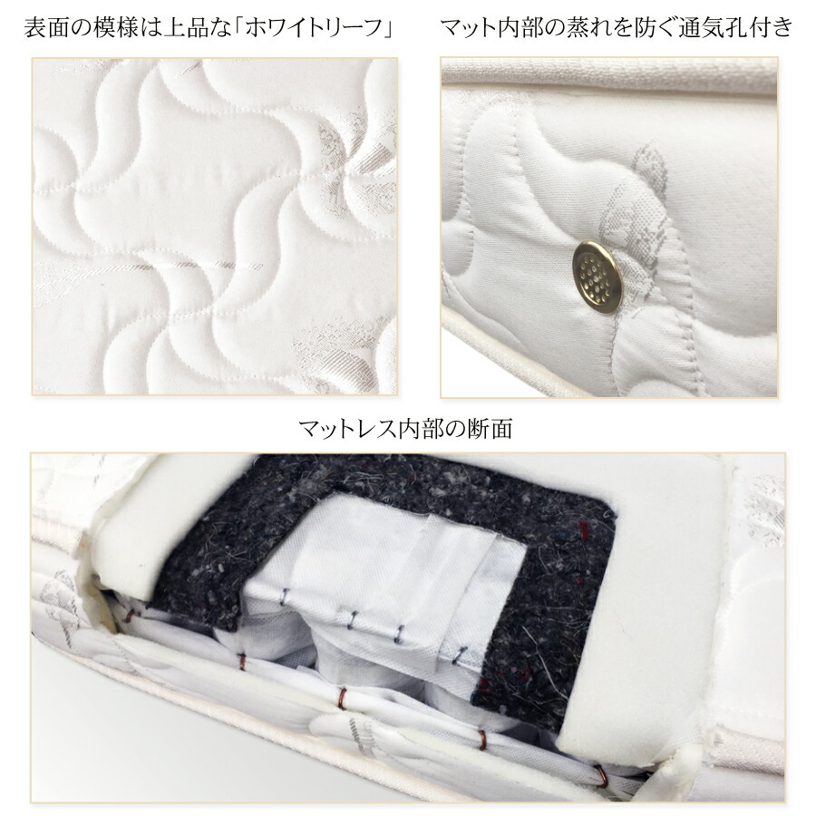 楽天市場】マットレス ダブル 日本製 国産 薄型 ポケットコイル