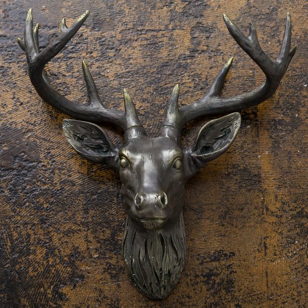 楽天市場】トナカイ 壁掛けオブジェ ハンティングトロフィー 剥製 シカ