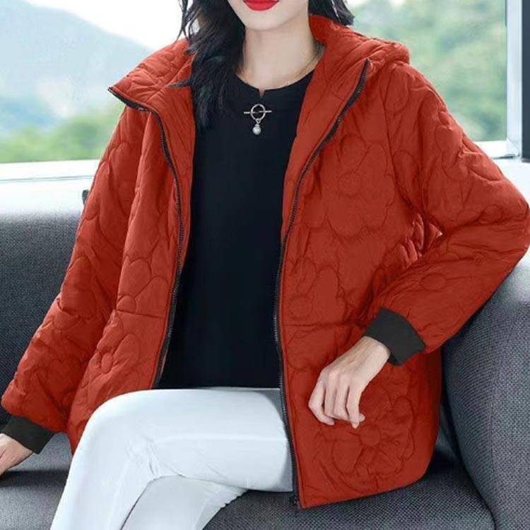 楽天市場】ふわふわ フード付き キルティング ジャケット レディース