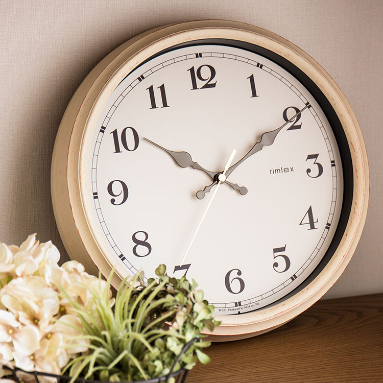 楽天市場】電波時計 エアリアルレトロ[Aerial Retro] W-571【掛け時計