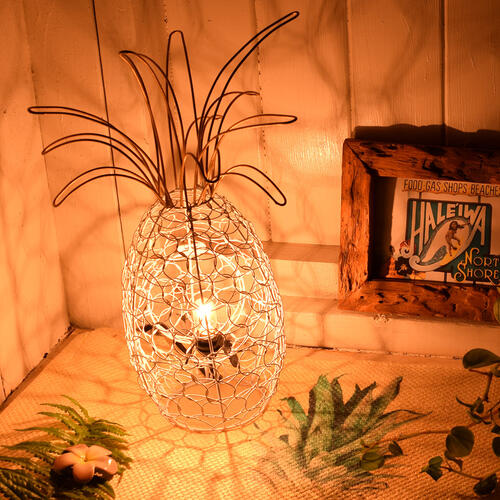 楽天市場】○o。ハワイアン ブリキ パイナップル ランプ ライト 寝室