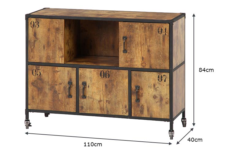 楽天市場】サイドボード クルト 110cm幅【リビングボード 収納棚 扉