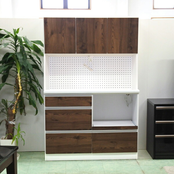 楽天市場】食器棚 キッチンボード ダイニングボード 幅120cm モイス