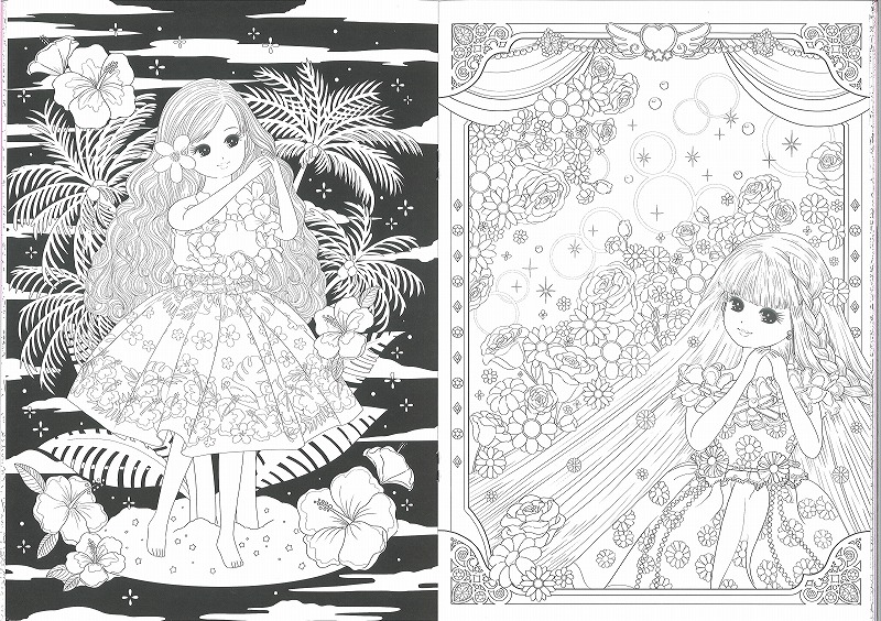 楽天市場】リカちゃん塗り絵セレクション（大人のぬりえ）（プレミアム