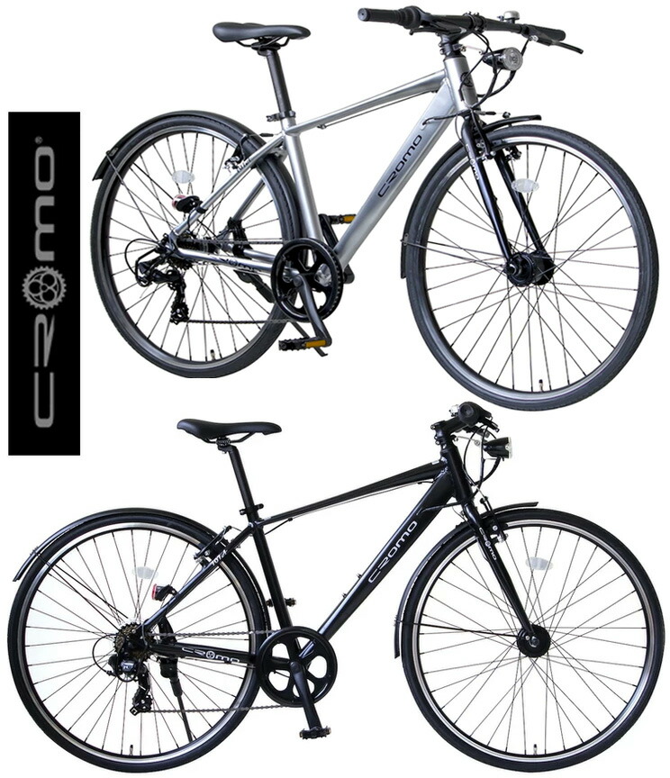 楽天市場】オートライト搭載 約27インチ自転車 クロスバイク前後同時