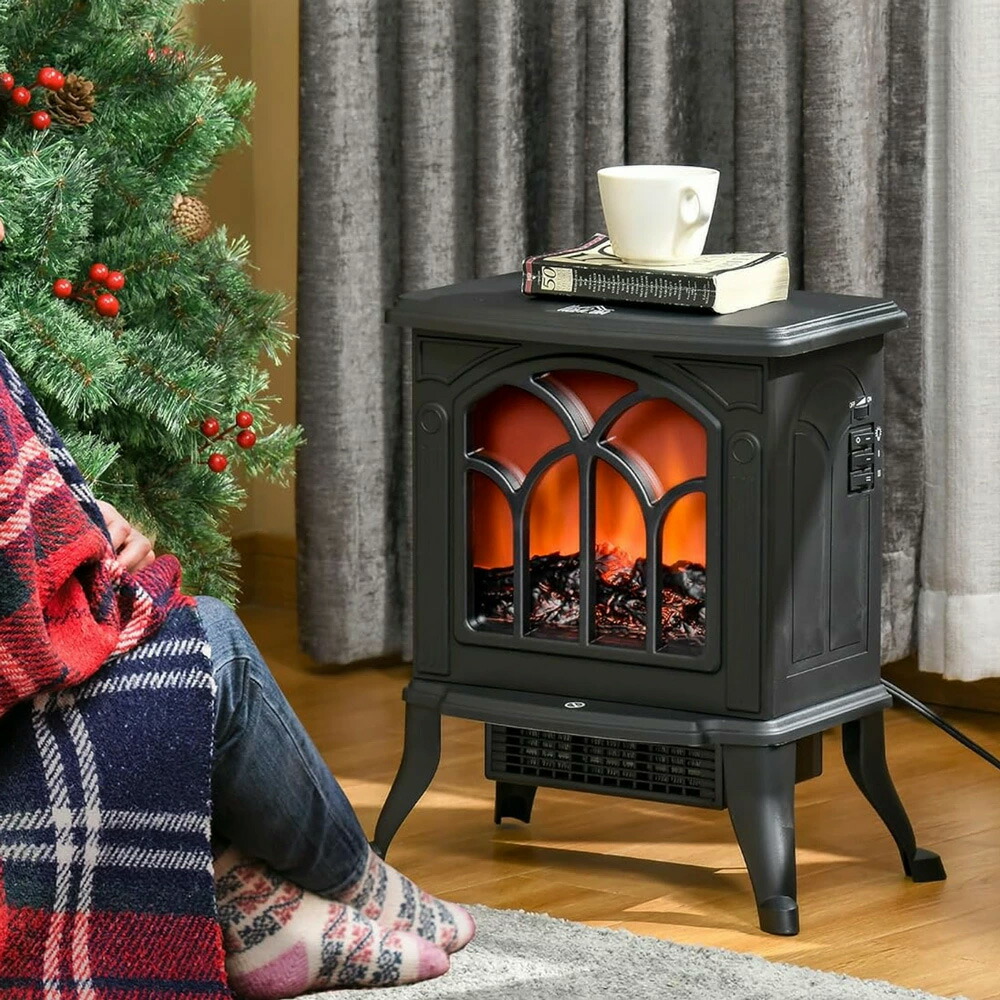 楽天市場】見ているだけでも暖かい ミニ暖房器具電気式即暖温風暖炉型