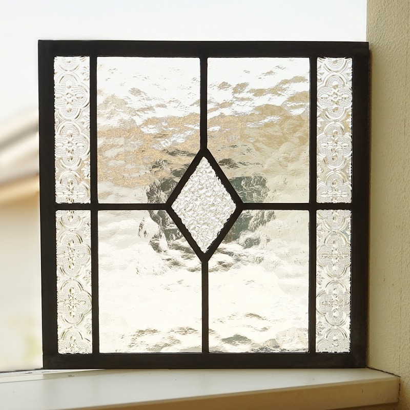 楽天市場】ステンドグラス パネル 住宅用 ダイヤ 3種のクリア 〔25cm