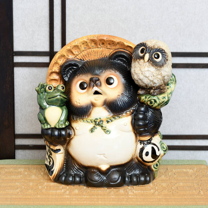 楽天市場】【売れ筋】 信楽焼 陶器 たぬき 満願成就狸 8.5号 かえる