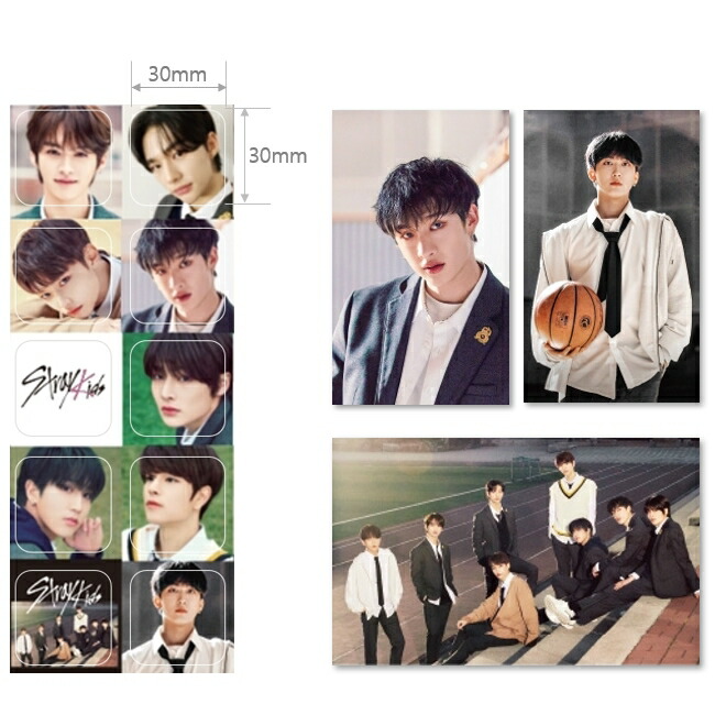 楽天市場】[おまけ付き] Stray Kids 制服 トレカ9種+ステッカ1種 SET