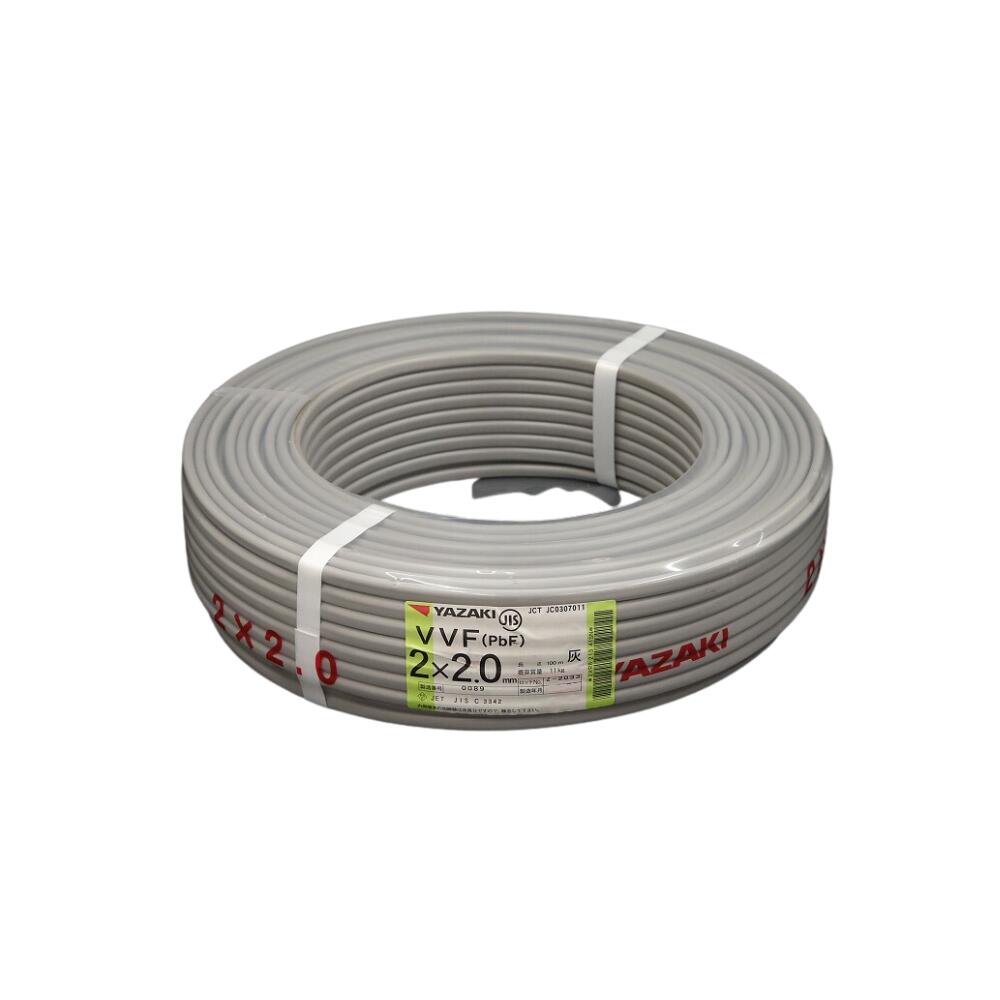 楽天市場】送料無料 YAZAKI 矢崎 VVF 電線 ケーブル 2.0-2c 2×2.0mm