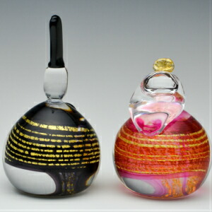 楽天市場】作家 国広育伸 ガラス製 雛人形 みやび 敷板・金屏風付き