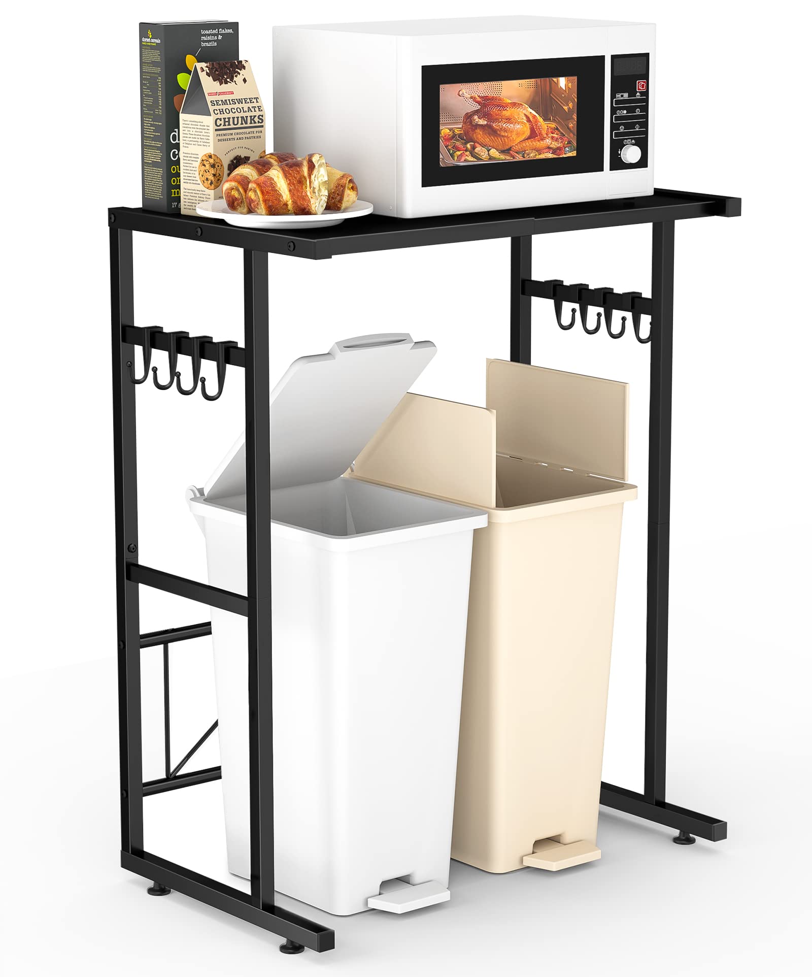 楽天市場】レンジラック ゴミ箱上ラック スチール 伸縮 40-60×奥行40