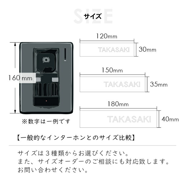 楽天市場】表札 白 モノトーン モノクロ 筆記体 S-L 艶消しホワイト