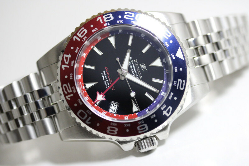 楽天市場】ZEEDA ジーダ DUAL-ZONE デュアルゾーン 40mm GMT搭載 自動