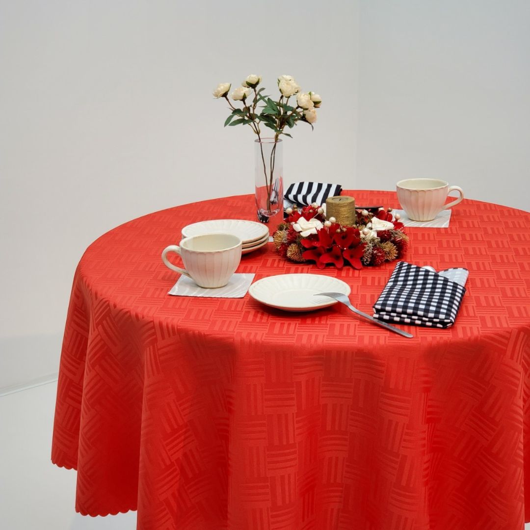 楽天市場】【送料無料】円形 160cm 210cm テーブルクロス 赤 丸クロス
