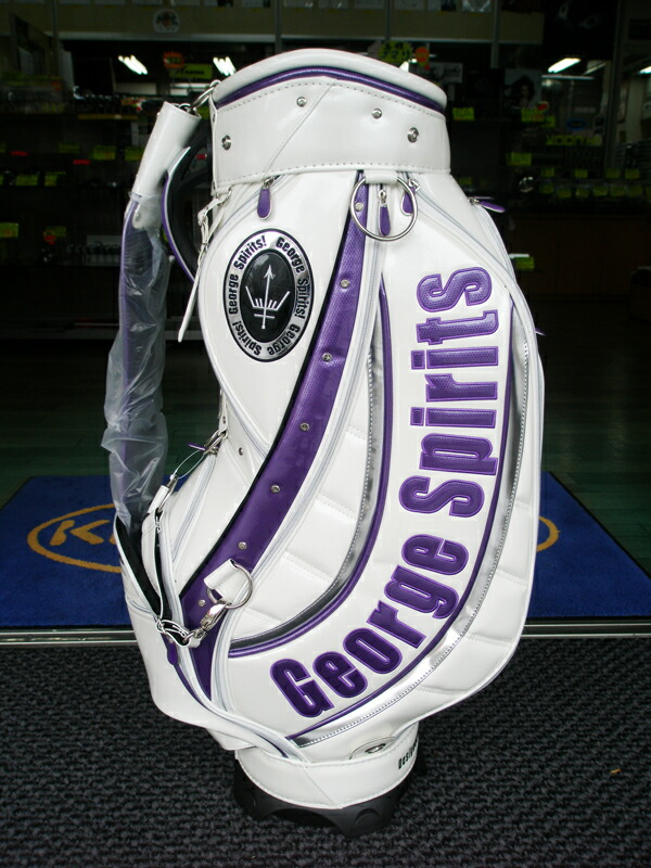 ジョージスピリッツキャディバッグ ホワイト×ピンク【数量限定・激レア