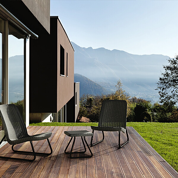 楽天市場】keter ケター リオ ガーデンチェア サイドテーブル 3点