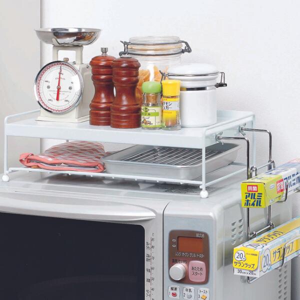 楽天市場】【レンジ上のデッドスペースを有効活用】 レンジ上ラック