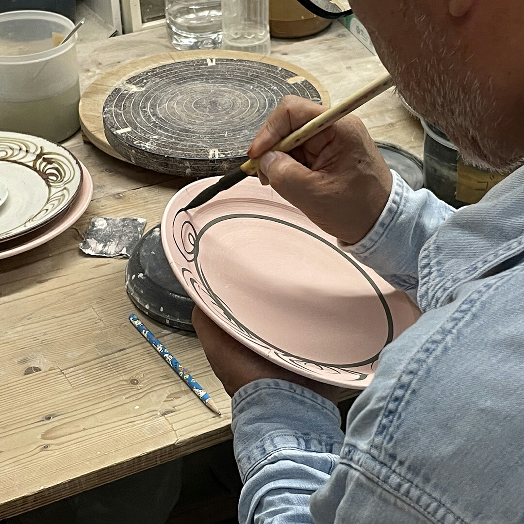 楽天市場】【KEYUCA公式店】ケユカ 【瀬戸焼】筆絵馬の目皿24cm [国産