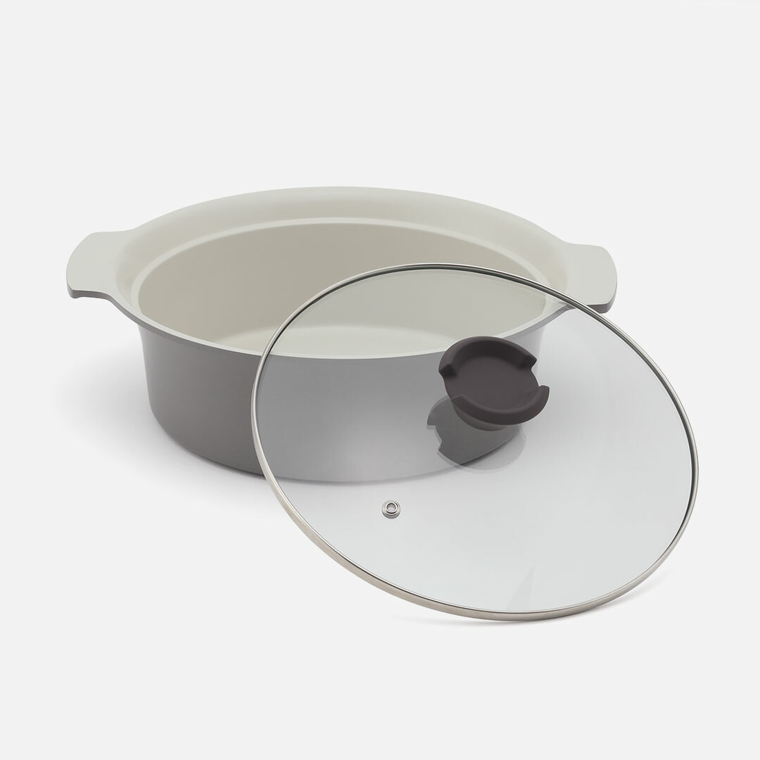 楽天市場】【KEYUCA公式店】ケユカ セラミックIH両手鍋24cm グレー