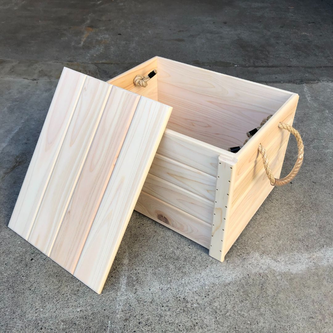 楽天市場】木箱 ひのき ふた付き 収納ボックス 木製 箱 無垢材 桧