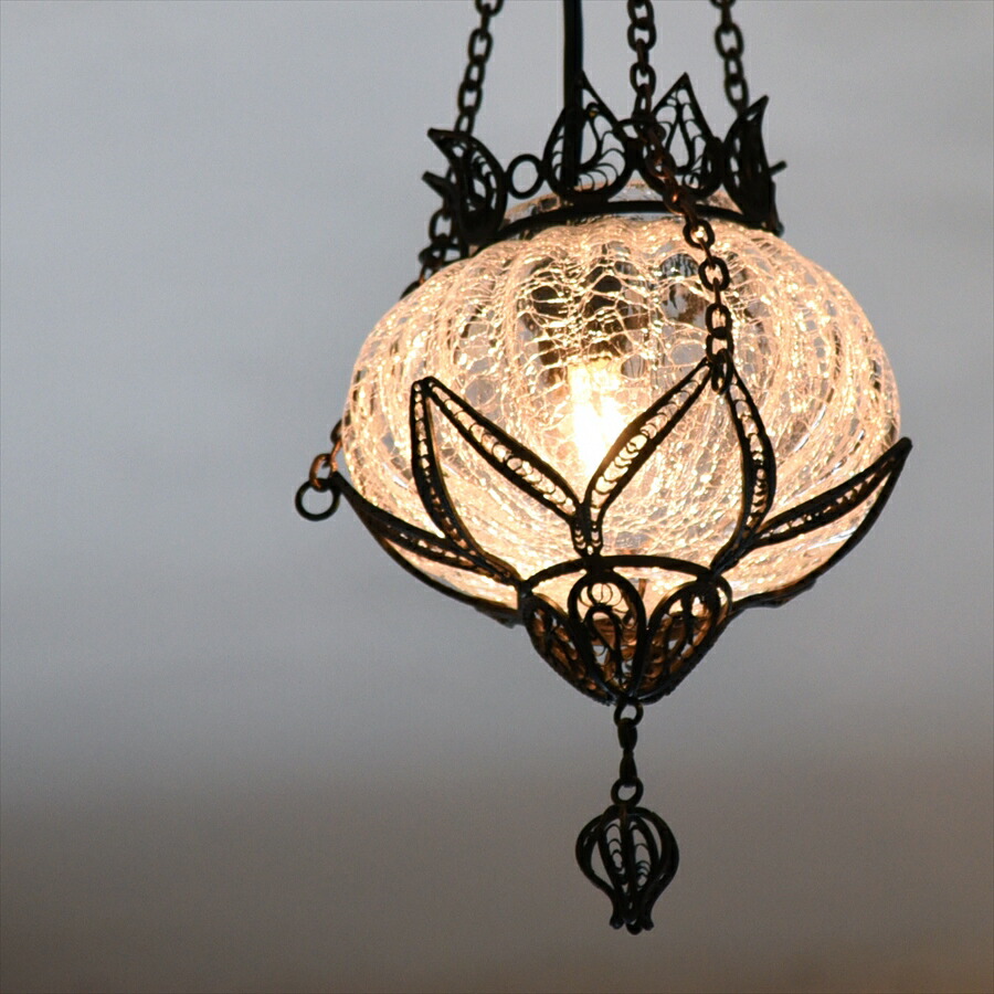 楽天市場】トルコランプ ガラスペンダントランプ 1灯 テルキャリ細工