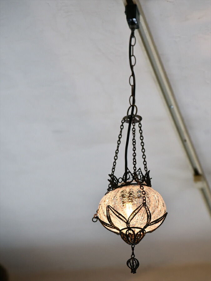 楽天市場】トルコランプ ガラスペンダントランプ 1灯 テルキャリ細工