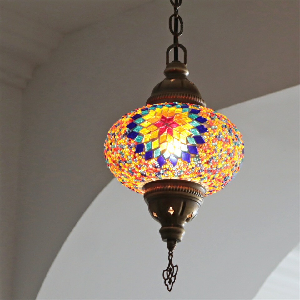 楽天市場】トルコランプ モザイクランプ ペンダントランプ 直径16cm