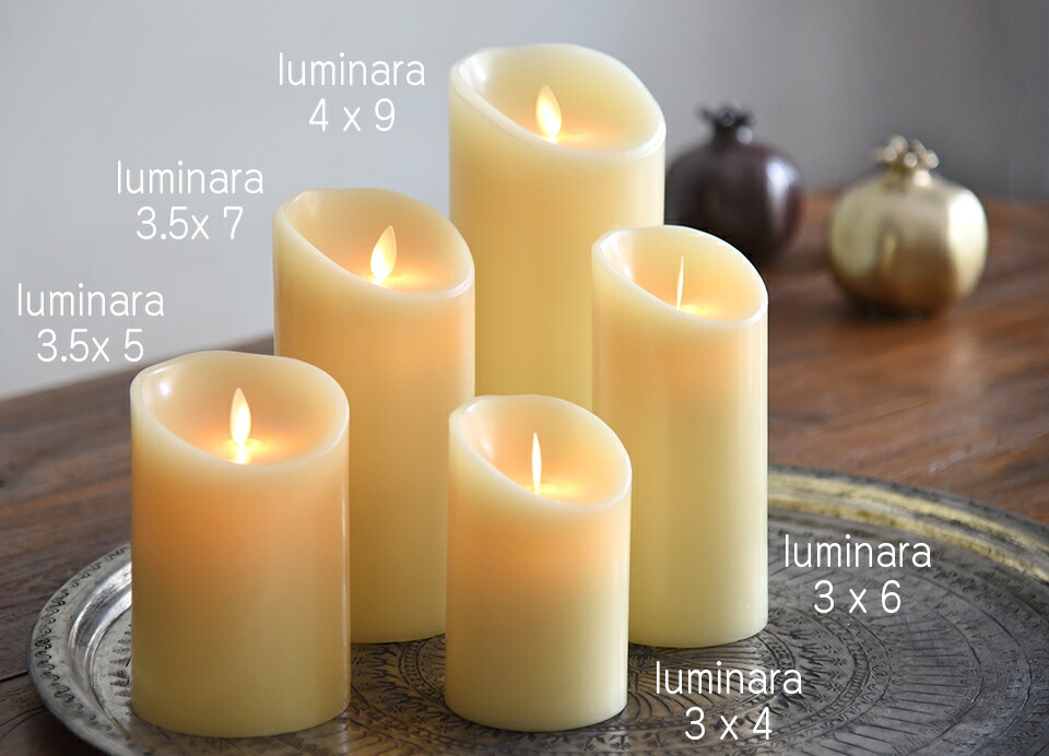 楽天市場】LEDキャンドル・LUMINARA（ルミナラ）ピラー4x9アイボリー
