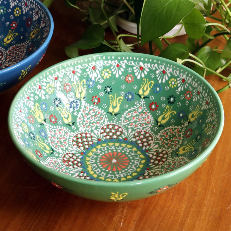 楽天市場】【15%OFFクーポン対象】トルコ製ボウル 直径25cm 手書き