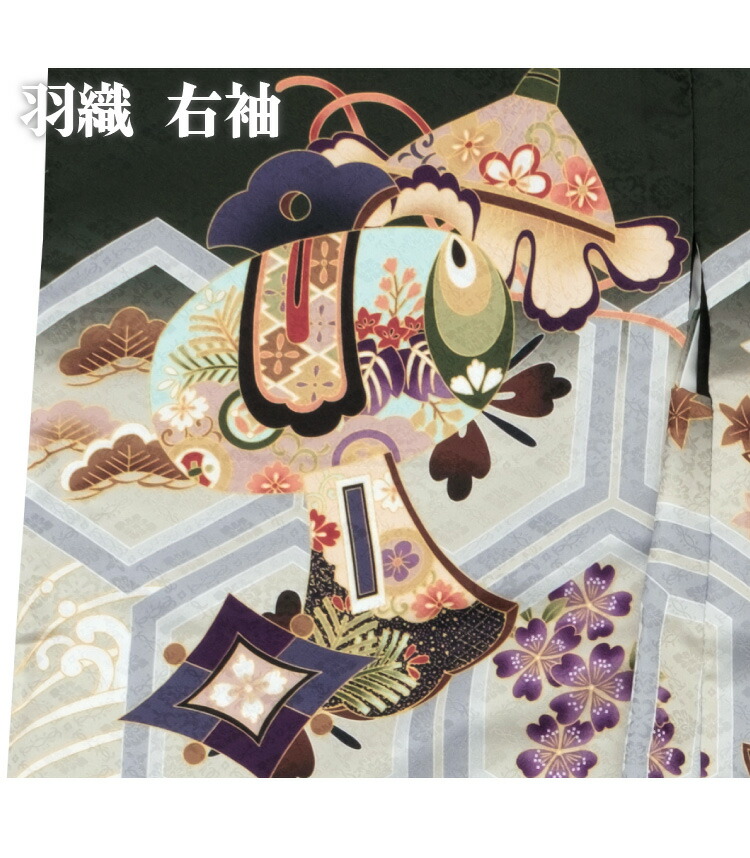 楽天市場】七五三 着物 男の子 五歳 13点フルセット 光 鷹 熨斗 緑