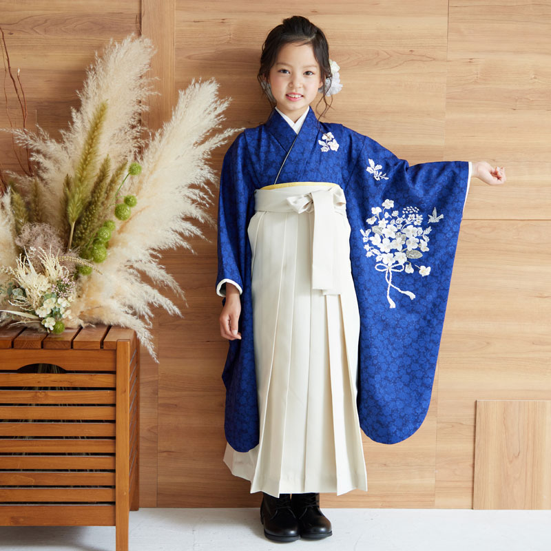 楽天市場】【レンタル】卒園式 袴 女の子 レンタル【Kami Shibai】 青