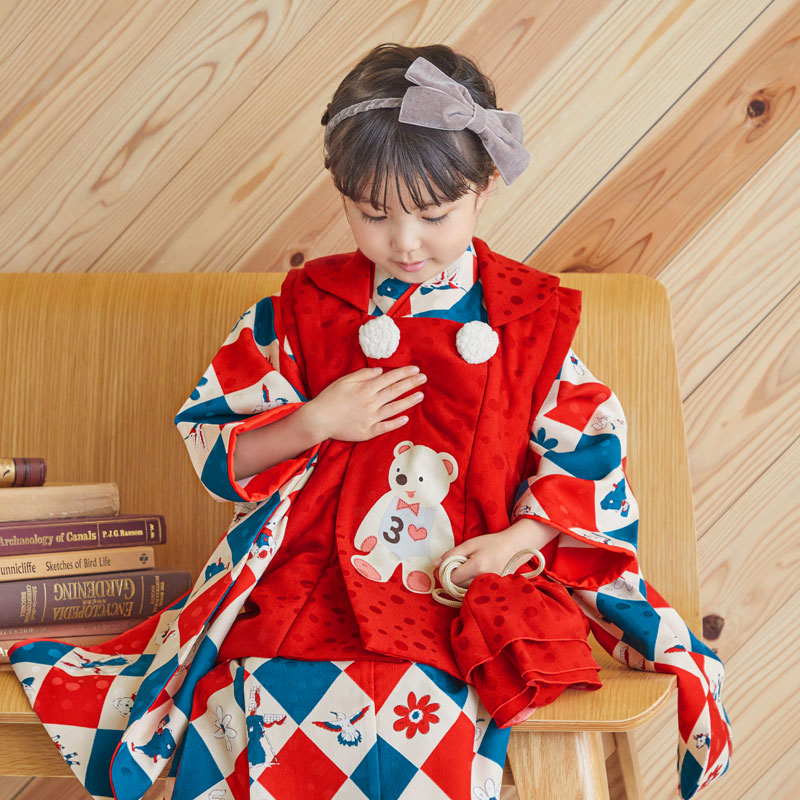 楽天市場】【レンタル】[七五三 着物 3歳 女の子] 三歳 「K067 モダン