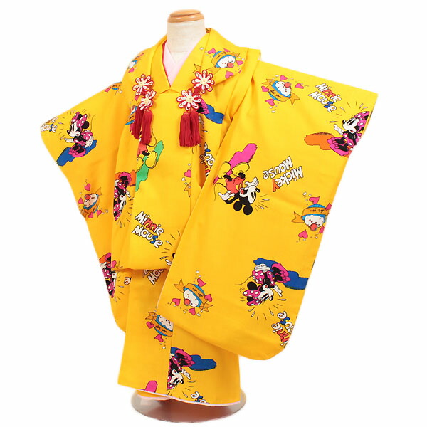 楽天市場】【レンタル】被布 女児 3歳用 七五三 黄色『ディズニー