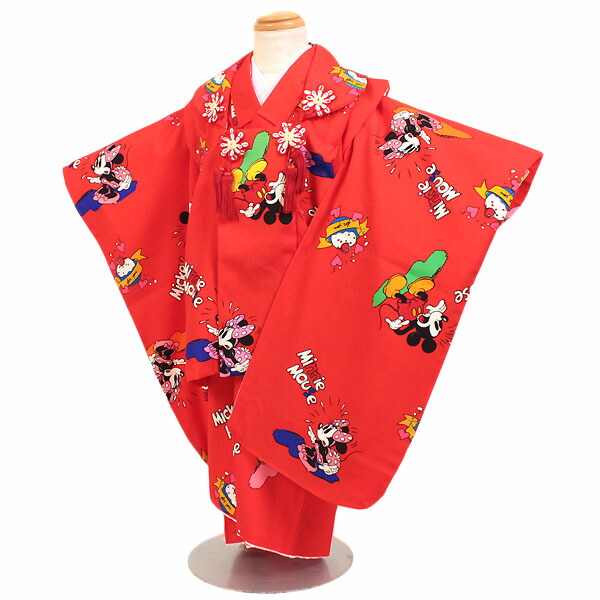楽天市場】【レンタル】被布 女児 3歳用 七五三 赤『ディズニー』身長