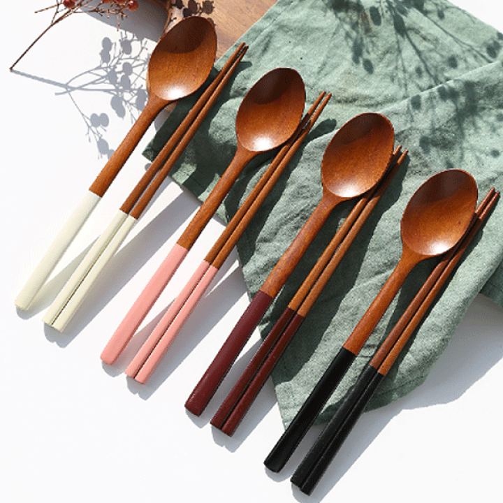 楽天市場】【モッパンyoutuber使用】パステルナム 木 木製 箸スプーン