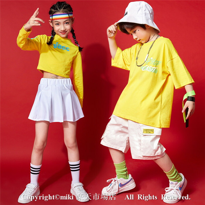 楽天市場】イエロー 半袖 Tシャツ プリーツスカート パンツ キッズ