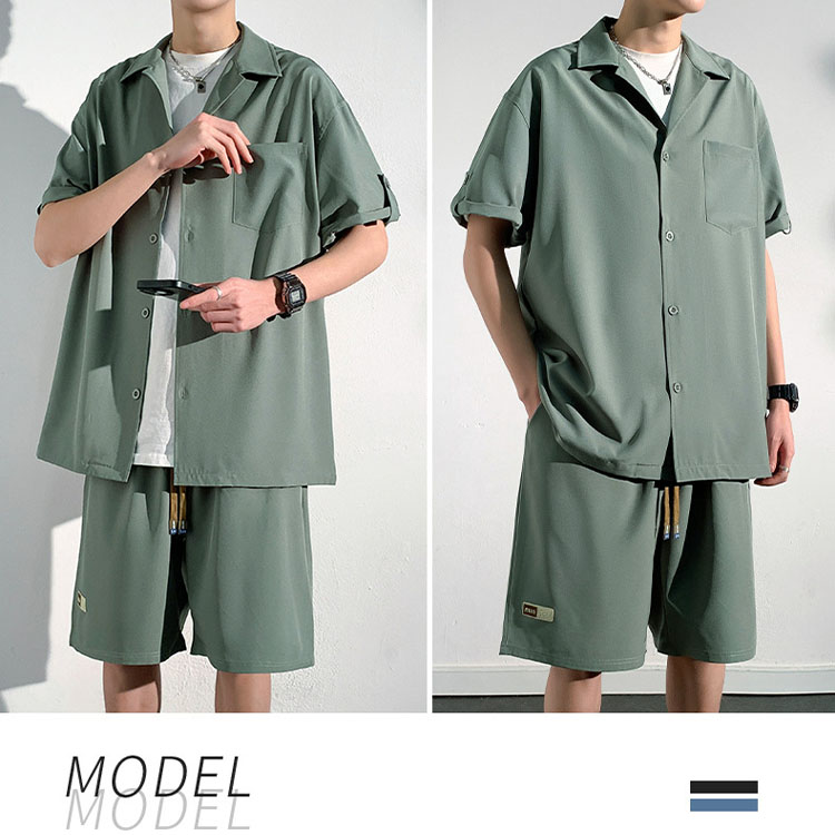 楽天市場】セットアップ メンズ 接触冷感 夏 シャツ 半袖 ハーフパンツ