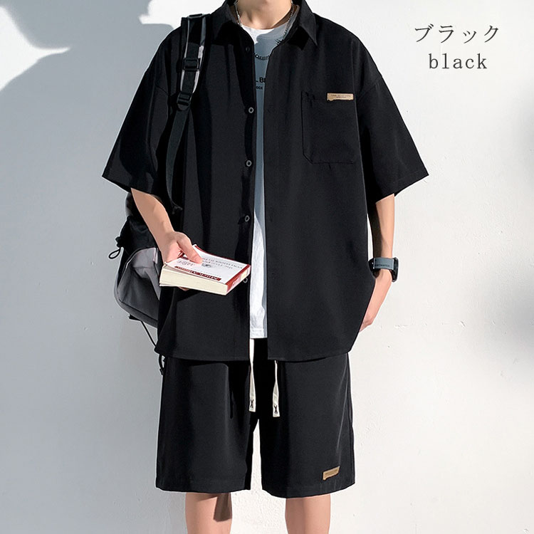 楽天市場】セットアップ 接触冷感 夏 メンズ 大きいサイズ シャツ 半袖