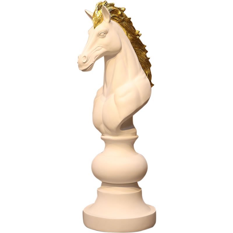 楽天市場】オブジェ 等身大のチェス駒 ナイト ホワイト インテリア