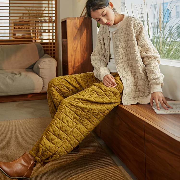 楽天市場】キルティング パンツ レディース ポケット付き ウエストゴム