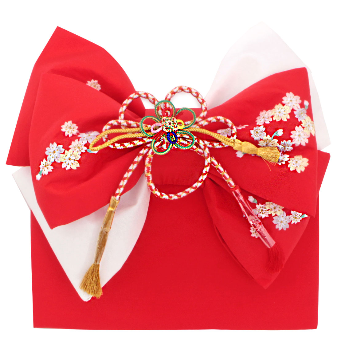 楽天市場】七五三 7歳 七歳 帯 作り帯 結び帯 日本製 大寸 赤 小桜