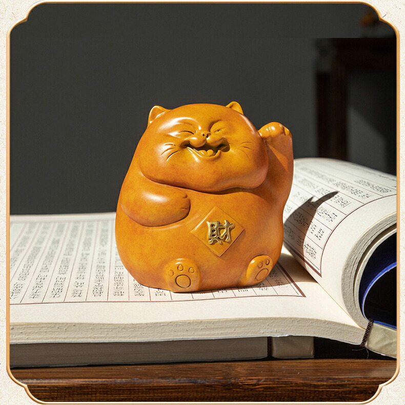 楽天市場】純銅開運招き猫 高級置き物 純銅製 古法工芸「ロスト