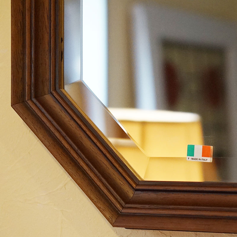 楽天市場】【スーパーセール期間限定価格】 鏡 壁掛け イタリア製 八角