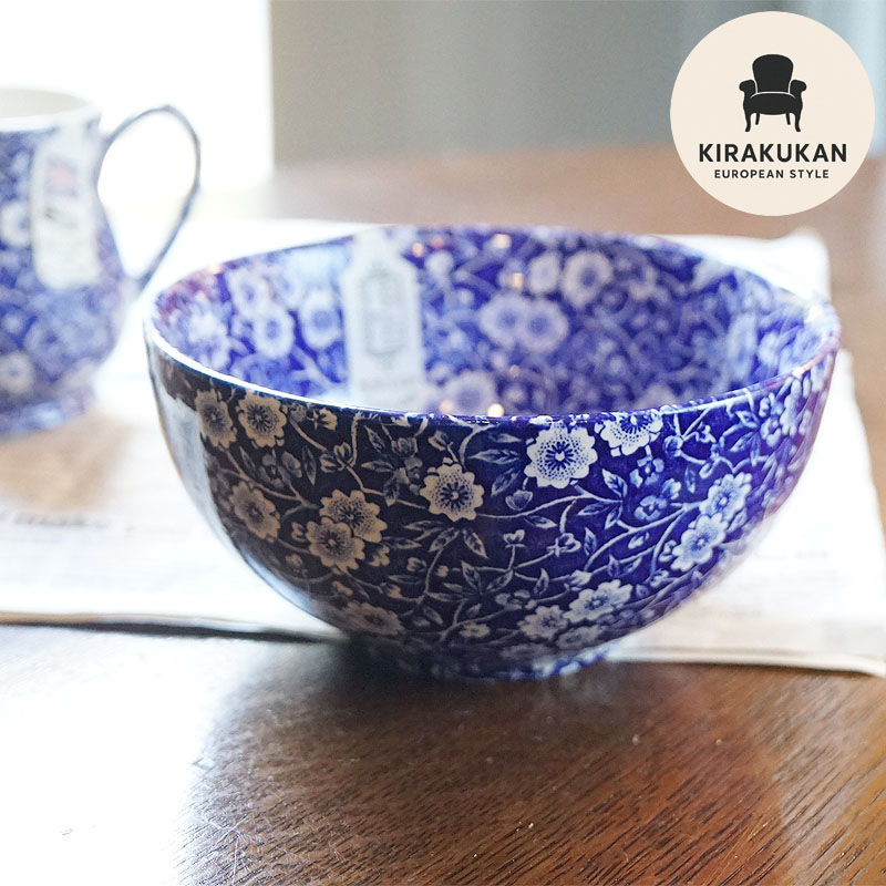 楽天市場】Calico ブルーキャリコ バーレイ社 サラダボウル S イギリス