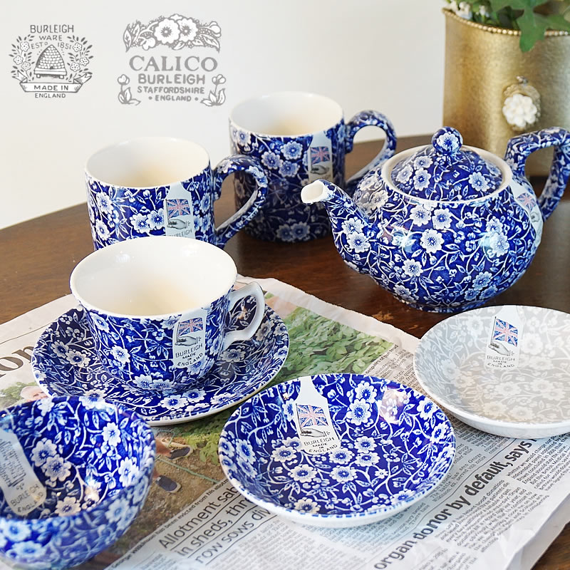 楽天市場】Calico ブルーキャリコ バーレイ社 フルーツプレート 皿