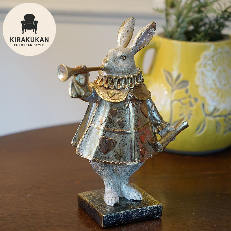 楽天市場】バロックラビット トランペット 置物 おしゃれ オブジェ