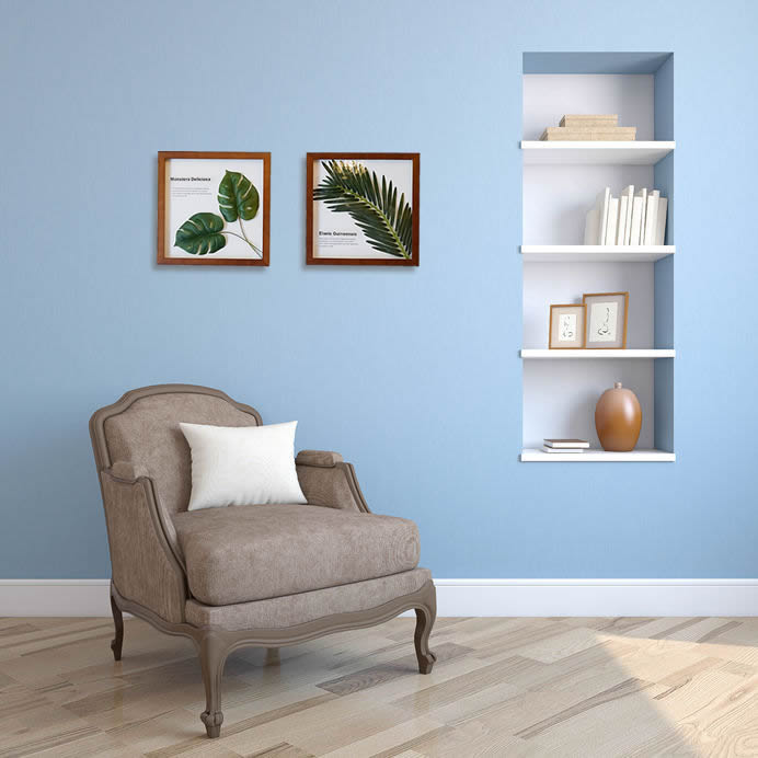 楽天市場】リーフパネル アブラヤシ 葉 フレーム 額 ブラウン フェイク