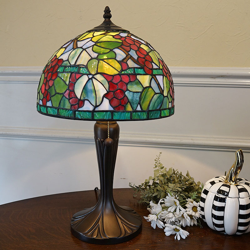 楽天市場】ステンドグラス ランプ 葡萄柄 ブドウ 限定品 シリアル